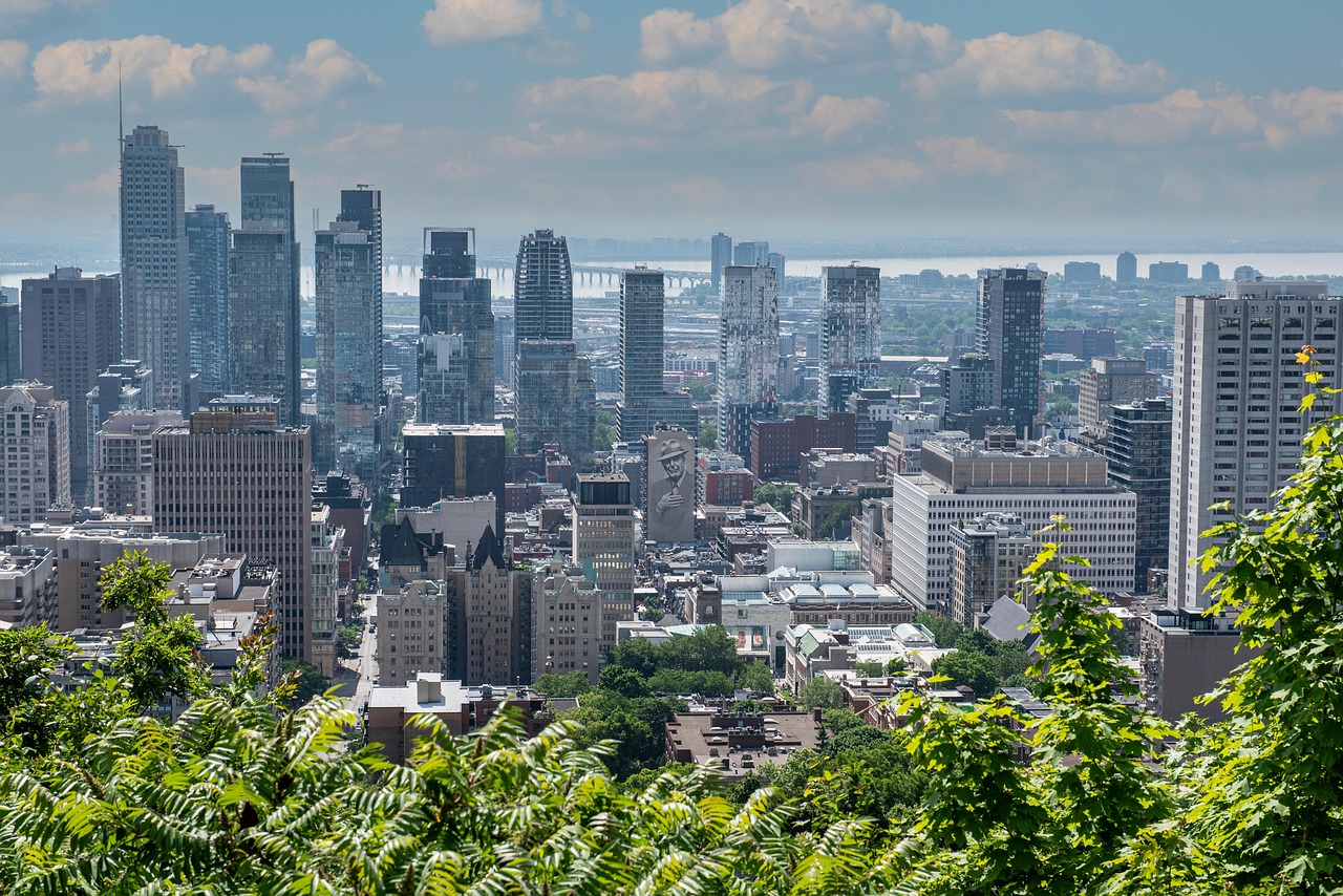 Montreal skyline with waterfront